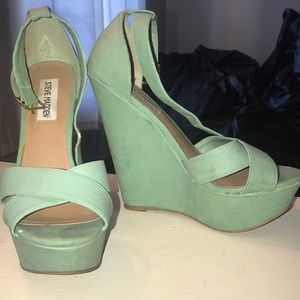 Mint green heels